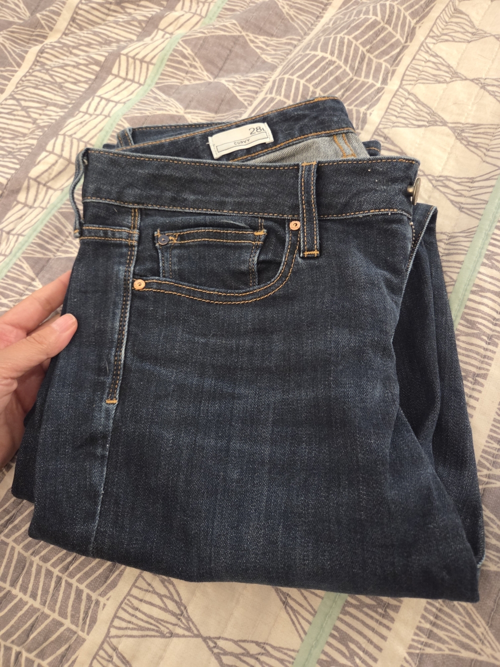 GAP 1969 Women's Dark Blue Bootcut Stretch Jeans - Classic Fit
